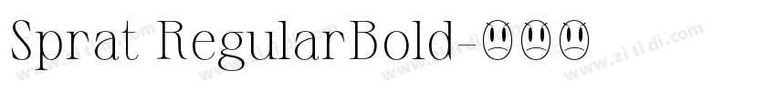 Sprat RegularBold字体转换